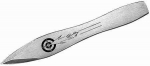 Herbertz Wurfmesser, rostfrei, 22 cm, Lederscheide