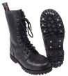 Stiefel, 10-Loch "Pure Trash", schwarz, Stahlkappe, Schrauben