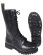 Stiefel, 14-Loch "Pure Trash", schwarz, Stahlkappe, Schrauben
