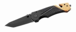 Herbertz-Rettungsmesser, AISI 420 Stahl, Tanto-Klinge, Clip, Epoxy-Beschichtung, Aluminium-Griffschalen, Glasbrecher,