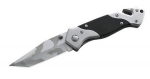 Herbertz Rettungsmesser, AISI 420, Camo-Klinge, Liner Lock, G-10 Griffschalen, Edelstahlbeschl�ge, G�rtelclip