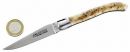 Fontenille Pataud Laguiole XS, Stahl 12C27, Wacholder, Lederetui