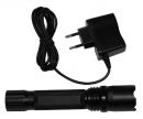 Stablampe 3 Watt LED, mittel, schwarz, wiederaufladbar