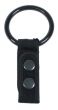 Taschenlampenhalter mit Ring und Nylonclip, schwarz