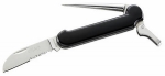 Segler-Taschenmesser, rostfrei, schwarze Kunststoff-Schalen, mit Marlspieker