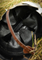 Preview: Gladiatorenhelm Maximus mit Lederinlay mit Dornen