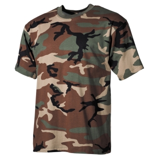 US T-Shirt, halbarm, woodland, 170 g/m²