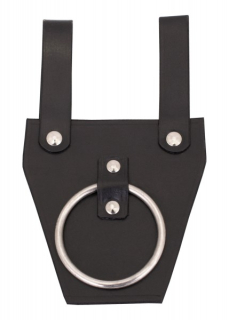Gürtelhalter für Axt aus schwarzem Leder