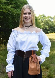 Mittelalter Carmen-Bluse, weiß