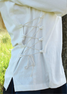 Mittelalter Bluse Aila mit Schnürung, natur