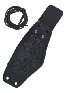 Armschützer aus Leder, mit Thorshammer, kurz schwarz
