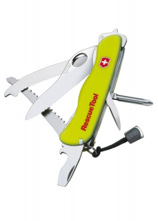 RescueTool Einhänder Wellensch., gelb nachleuchtend, Nylon-Etui