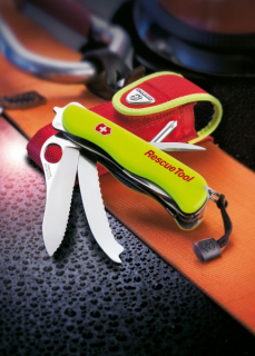 RescueTool Einhänder Wellensch., gelb nachleuchtend, Nylon-Etui