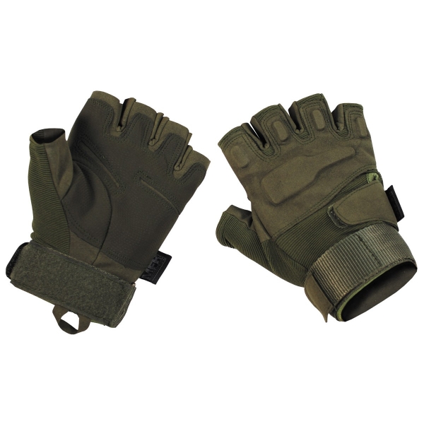 Tactical Handschuhe,"Pro", ohne Finger, oliv