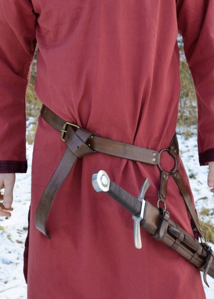 Mittelalter Schwertgürtel aus braunem Leder