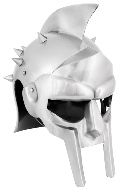 Gladiatorenhelm Maximus mit Lederinlay mit Dornen