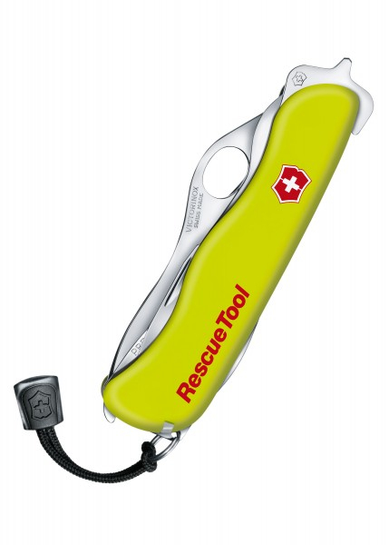 RescueTool Einhänder Wellensch., gelb nachleuchtend, Nylon-Etui