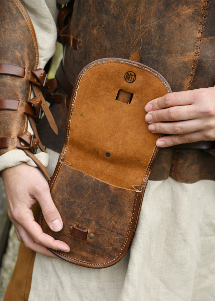 Tasche Sindri aus Fettleder, braun