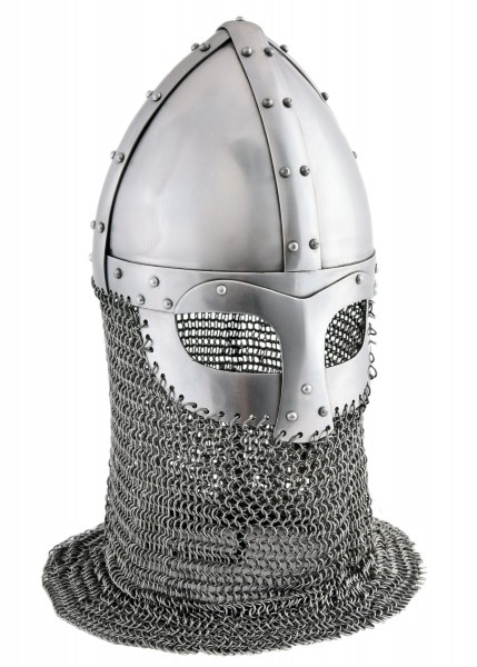 Vendelzeitlicher Spangenhelm mit Kettenbrünne