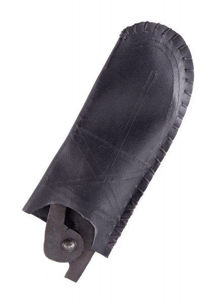 Klappmesser mit Lederhülle, handgeschmiedet